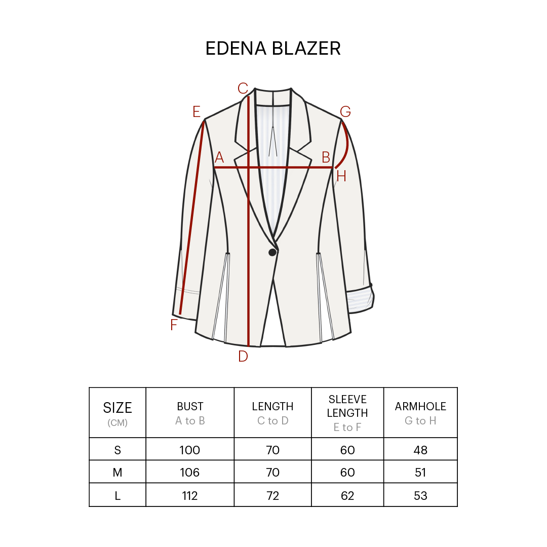 EDENA BLAZER - Oatmeal / Royal Navy